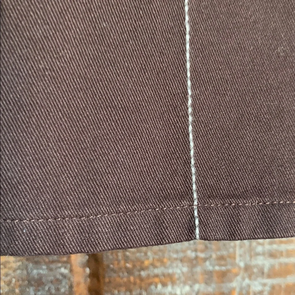 Boden Brown Purple Applique A-Line Cotton Skirt Lined Size 4 Boho Easy Breezy